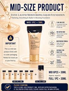 Estée Lauder 雅詩蘭黛沁水粉底液#63 2CO，正裝30ml，中樣5ml，滋養肌膚，質地順滑，不卡粉，提亮膚色，適合乾性肌膚 - 2co - 查看 6
