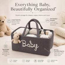 1pc Letter Diaper Storage Basket, Newborn Diaper Storage Box, Suitable For Nursery Use - Multicolor - View 6