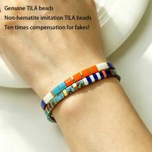 New Fresh Summer Vintage Niche TILA Bracelet, Japanese Imported Bracelet, Multi-Layer Stackable - Multicolor - View 3