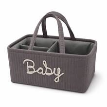 1pc Letter Diaper Storage Basket, Newborn Diaper Storage Box, Suitable For Nursery Use - Multicolor - View 8
