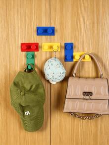 9/8/4/1pc Building Block Hook, No Punching, Seamless Hook, Wall Storage, Key Hook, Suitable For Renting, Hanging Keys, Masks, Hats, Canvas Bags, Hair Bands, Kitchen Aprons, Hand Towels, Dormitory Bags, Headphones, All Kinds Of Wires, - Multicolor - View 7