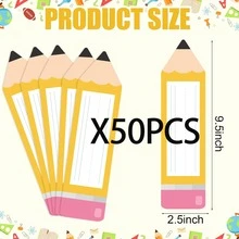 30 Pencil-Shaped Name Labels, 2.5x9.5 Inches, Suitable For Classroom Desks, Back To School Lockers, Teacher Desks, First Day Of School Bulletin Boards And Party Decorations - View 11