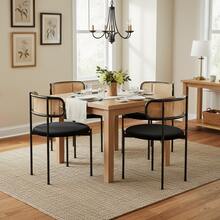 Velvet,Dining,Chair - Black - View 2
