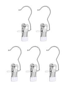 OBOVAY 10/20/30/40/50pcs Stainless Steel Clothes Clips, Stainless Steel Pants Hanger Clips With Hooks, Rust-Proof Space-Saving Hanger Clips, Suitable For Jeans, Pants, Skirts, Boots, Closet Organization, Dorm Laundry And Travel Drying Storage - Multicolor - View 25