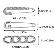 2/3 cái khóa thắt lưng đa năng cho quần jeans, kẹp siết eo quần nữ, ghim cài chống hở cho áo cardigan len, kẹp siết tái sử dụng - Nhiều màu - Xem 5