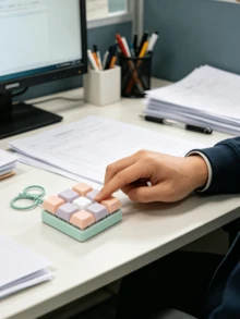 1 Peça Chaveiro Colorido de Alívio de Estresse com Teclado, Pingente de Botão de Teclado 9-em-1 com Clique de Dedo, Charm Criativo de Teclado, Chaveiro de Carro, Charm de Bolsa, Acessório Portátil de Alívio de Estresse, Adequado para Escritório, Escola, Transporte, Viagem - multicolorido - Visão 7