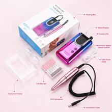 45000 RPM Electric Nail Drill With LCD Screen, Rechargeable, Suitable For Gel Nail Polishing, Perfect For Home Use Or Nail Salon - Multicolor - View 7