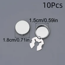 5/10pcs Metal Button Covers, Detachable Button Cover Clips, 3D Fashion Decorative Buttons, Button Fasteners With Pliers, DIY Handmade Accessories, Suitable For Dresses, Evening Gowns, Shirts - Multicolor - View 17