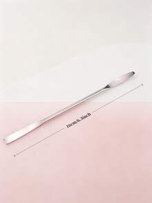 3 buah/1 buah Spatula Pengaduk Dua Ujung Stainless Steel, Alat Pengaduk Alas Bedak, Aksesori Rias Wajah Penting, Portabel dan Praktis, Perlengkapan Perjalanan, Wajib Dimiliki, Kecantikan Terjangkau, Kebutuhan Liburan, Hadiah untuk Wanita - Perak - View 7
