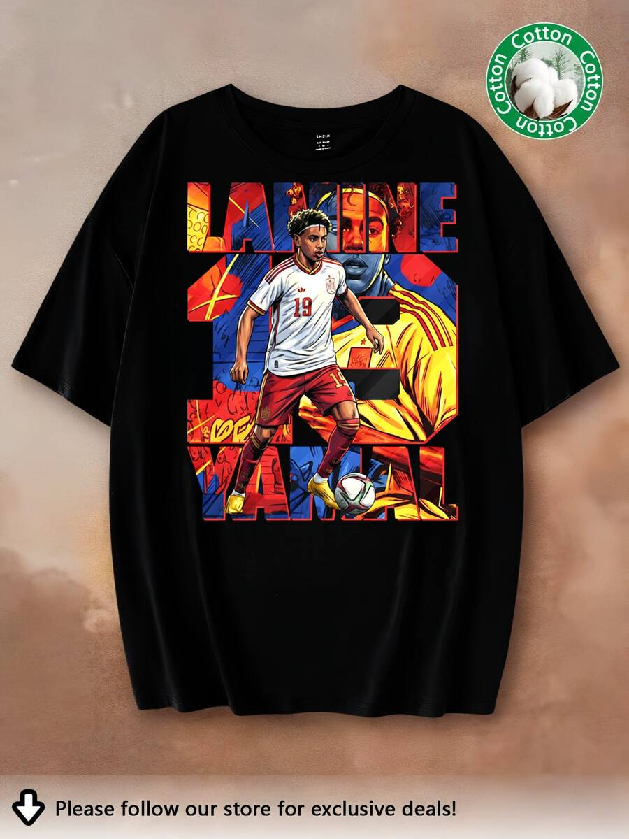 Vintage Spain National Team Jersey No. 19, Red And Blue, Urban Graffiti Style, Color Blocks, Graphic, For Men, Women And Youth, 90s Retro, Bo Style - Black - View 1