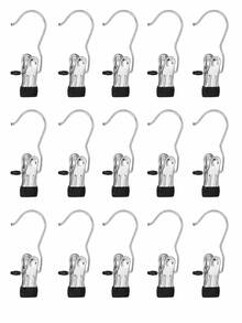 OBOVAY 10/20/30/40/50pcs Stainless Steel Clothes Clips, Stainless Steel Pants Hanger Clips With Hooks, Rust-Proof Space-Saving Hanger Clips, Suitable For Jeans, Pants, Skirts, Boots, Closet Organization, Dorm Laundry And Travel Drying Storage - Multicolor - View 24
