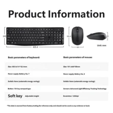 HP Wireless Keyboard And Mouse Combo, Office Mouse And Keyboard, Long Battery Life, Portable For Indoor And Outdoor Use, Durable, Computer Keyboard And Laptop Keyboard Mouse Set, Original HP CS10 - View 9