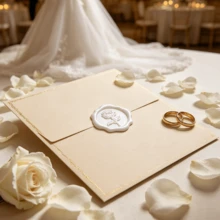 20pcs/Pack 3D Rose Wax Seal Stickers, Wedding Invitation Envelope Seal Stickers, Self-Adhesive Pearl Powder Flower Stickers, Suitable For Invitations, Gift Packaging - Pearl White - Rose - Pearl White - View 9
