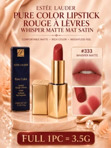 Estée Lauder 雅詩蘭黛絕色由我絨霧唇膏#333,正裝3.5g，小樣2.8g，持久不掉色、輕盈絲絨質地,滋潤啞光,易上妝，適合初學者 - 絲絨#333 - 查看 12