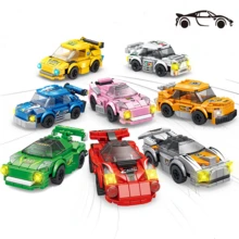 Small Particle Building Blocks Children's Assembly Model Toy, Racing Car Assembly Toy, Educational Toy Suitable For Boys And Girls, Perfect Gift For Birthday, Halloween, Christmas, Thanksgiving, New Year - Multicolor - View 3