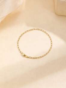 1 chiếc vòng tay bạc Sterling 925 tối giản, trang sức thiết kế sang trọng và nhẹ nhàng dành cho phụ nữ - Vàng - Xem 3