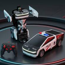 Mainan Mobil Stunt Elektrik Polisi Realistis dengan Kontrol Jarak Jauh, Robot Transformasi Sekali Klik, RC Fungsi Penuh 2.4GHz, Efek Lampu dan Suara Realistis, Drift Rotasi 360°, Tahan Lama, Cocok Sebagai Hadiah untuk Anak Laki-Laki dan Perempuan Usia 6 Tahun ke Atas, Baterai Kontrol Jarak Jauh Tidak Termasuk - MultiWarna - View 13