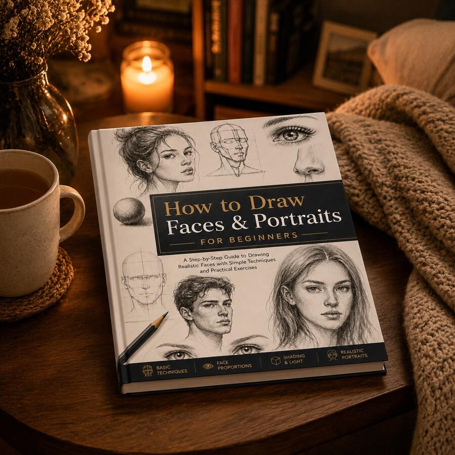 Beginner Portrait Facial Sketching Tutorial Book, Suitable For Professional Art Studio Teaching, Home Self-Study, Art Exam Preparation, Student Leisure Drawing, Creative Studio Teaching, Handmade Enthusiast Copying All Scenarios; Zero-Based Step-By-Step Breakdown Of Portrait Painting Techniques, Complete Explanation Of Basic Line Drawing Methods, Accompanied By A Large Number Of Real Human Faces - Mixed color - View 1