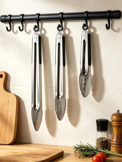 Stainless Steel Food Tongs Set, Non-Slip Heat-Resistant Kitchen Tongs. Suitable For Cooking, Grilling, Baking, Food Plating, Salad Making, Buffet Service And More. Ideal Kitchen Tool For Home, Restaurant And Camping Use.