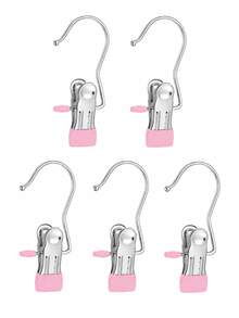 OBOVAY 10/20/30/40/50pcs Stainless Steel Clothes Clips, Stainless Steel Pants Hanger Clips With Hooks, Rust-Proof Space-Saving Hanger Clips, Suitable For Jeans, Pants, Skirts, Boots, Closet Organization, Dorm Laundry And Travel Drying Storage - Multicolor - View 31