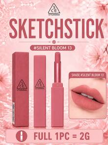 Lipstik 3CE #SILENT BLOOM 13 2g, dengan tekstur beludru lembut, halus dan tidak membuat kering, sangat berpigmen dan dapat dilapisi, tahan lama dan tidak mudah luntur, cocok untuk warna kulit hangat maupun dingin. - #SILENT BLOOM 13 - View 5