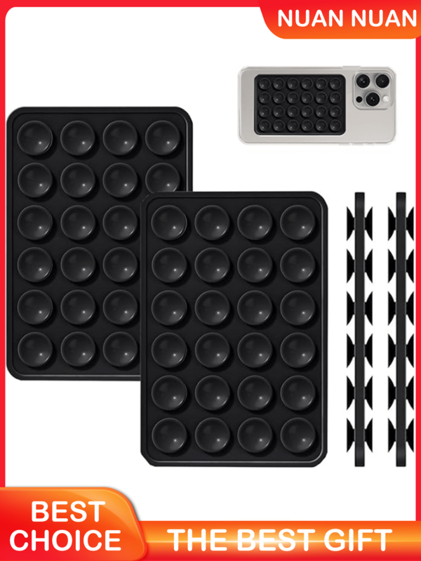 5/1pc Phone Suction Cup Holder, Double-Sided 24-Pick Silicone Suction Cup Holder, Suitable For Video Shooting, Live Streaming And Selfies, Suitable For Fixing Phones On Smooth Surfaces Such As Outdoors, Bathrooms, And Toilets.