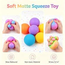 1pc Creative Color-Changing Flour Ball, Moldable Fluid Daifuku Squeeze Toy, Stress Relief Venting Tofu Ball Slow Rebound Squeeze Toy, Rainbow Color-Changing Flour Ball, Slow Rebound Venting Ball, Creative Squeeze Color-Changing Flour Ball Squeeze Toy, Stress Relief Venting, Teenager And Adult Venting Toy, Birthday Gift, Holiday Gift - Multicolor - View 4