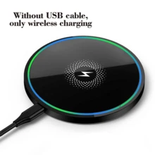 15W 無線充電器,相容 iPhone 17/16/15/14/13/12 Pro/XS Max/Mini/X/XR,感應式快速無線充電盤,相容 - 黑色 - 查看 7