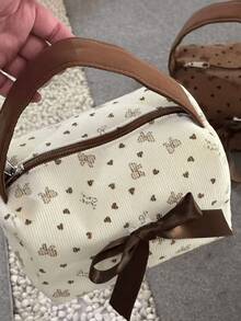 Borsa pranzo con design a fiocco per donne & ragazze - Design con apertura ampia e cerniera, facile accesso, portatile & pratica; Adatta per lavoro, ufficio, scuola, picnic & viaggi; Borsa riutilizzabile per pasti per studenti & professionisti - Multicolore - Visualizzare 9