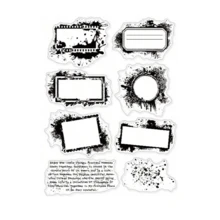 Sellos de silicona transparentes para agenda, sellos básicos de fondo vintage, sellos de goma decorativos DIY para agenda, suministros de relieve para scrapbooking - Sello de silicona - Ver 7