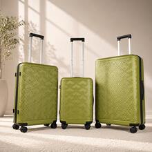 JLY 3-Piece Luggage Set Hard Shell Suitcases ABS+PC, Spinner Wheels, TSA Lock, Lightweight Travel Set - 酪梨綠 - 查看 10