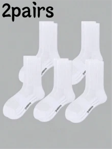 5 Pairs Thick Towel Bottom Sweat-Absorbent Breathable Non-Slip High-Top Sports Socks - White - View 8