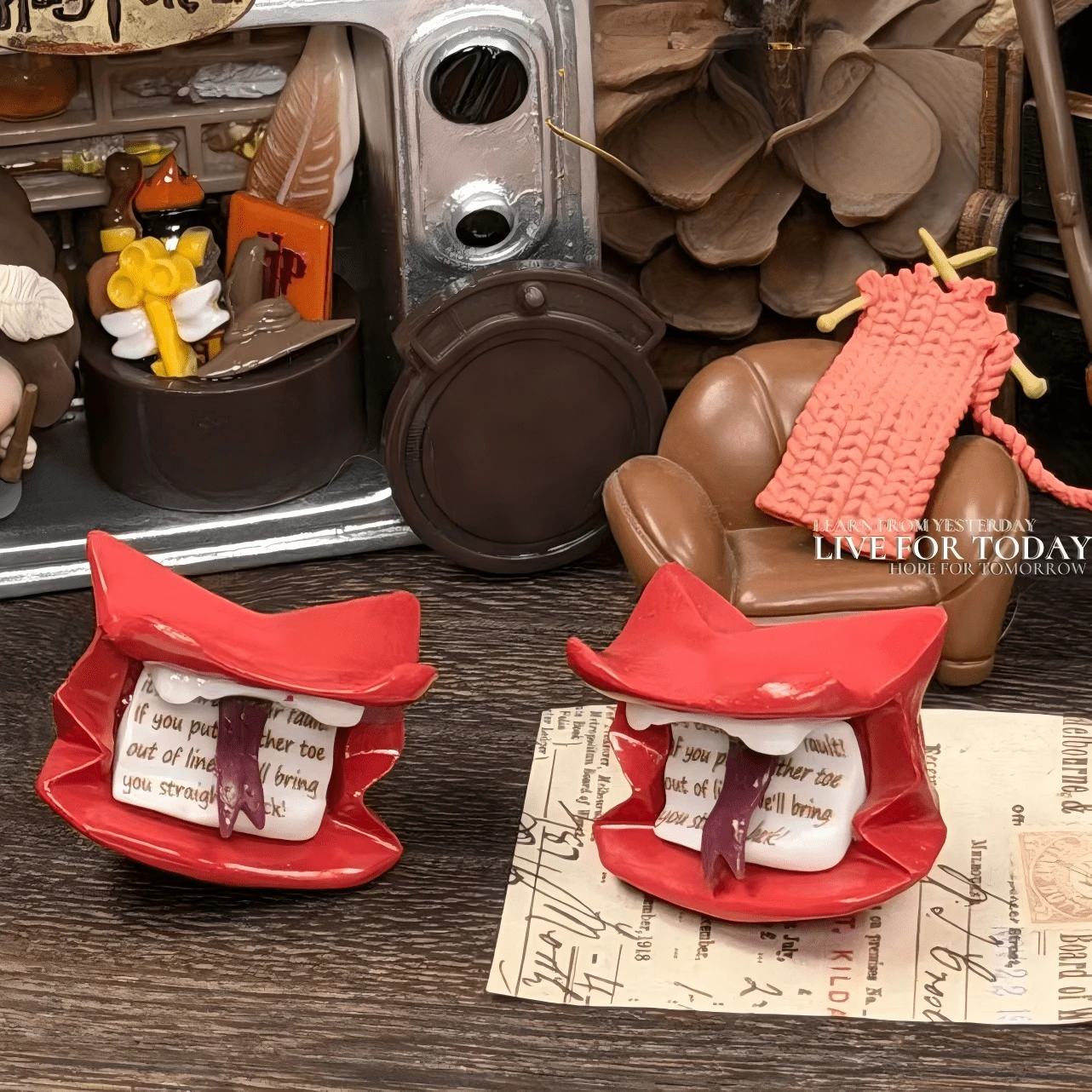 Miniature House Handmade Resin Magic Letter Model , Perfect For Christmas, Halloween, And Easter Decorations - Multicolor - View 1