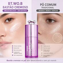 B.TWO.B Bastão Iluminador Cremoso De Longa Fixação, Efeito Luminoso Natural Sem Oleosidade, Aplicação Simples E Uniforme, Pode Ser Usado No Rosto, Pálpebras E Corpo, Diversos Tons Para Diferentes Peles - B02 Rosa Sakura - Visão 5