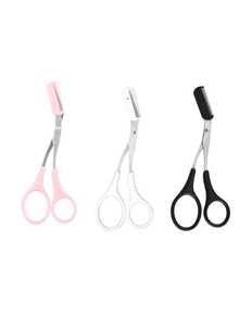 Eyebrow Trimming Scissors With Built-In Brow Comb Design, Precise Eyebrow Shaping Without Skin Pinching, Easily Create Natural Brow Shape, Sharp And Durable, Rust-Resistant, Comfortable Grip And Easy Operation, Suitable For Daily Makeup, Beauty Grooming And Beginner Use, Compact And Portable, Easy To Store, Essential Beauty Tool And Exquisite Gift For Girls, Back To School Season Essential, Teacher Gift, Back To School Season Essential - Multicolor - View 3