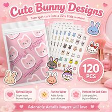 120pcs Cartoon Acne Patches, Cute Cat-Shaped Facial Concealer Acne Patches, Gentle & Non-Irritating, Unisex - Acne Patches - View 4