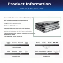 1pc Plastic Woven PE Waterproof Tarp, Outdoor Rain Cover, Waterproof Sunshade Cloth, Material Covering, Camping Protection, Simple Carport, Fence, Dog House, Animal Shelter, Party Backdrop, Random Style - Multiple Styles - View 9