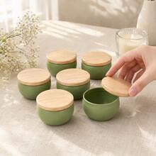 HIZTGHC 54pcs/Set DIY Candle Making Kit, 10 Durable Candle Jars With Wood Grain Lids, Includes Complete Matching Handmade Accessories, Suitable For Customized Handmade Gifts, Birthday And Holiday Party Decorations - 54pcs/Set - View 6