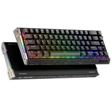 ATTACK SHARK Keyboard Gaming Mekanik RGB 8K Rapid Trigger 60% Berkabel R68HE, Presisi 0,005mm, Latensi 0,08ms, 256K Scan, Saklar Magnetik Efek Hall, Serat Karbon + Paduan Aluminium CNC, Cocok Untuk PC FPS - View 12