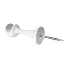 Kit With 6 Simple Curtain Rod Supports Pair With 19mm End - White - View 7