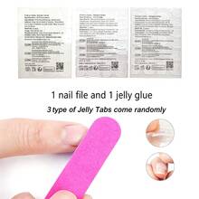 10pcs 25MM Unique Personalized Retro Street Charm Simple Casual Elegant Daily Exquisite Sweet Cute Solid Color Jelly Pink Transparent Pointed Handmade Short Cat Eye False Nail Patch Set, Suitable For Girls And Women, Making You More Charming Nails Handmade Press On Nails - Watermelon Pink - View 5