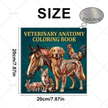 Veterinary Anatomy Coloring Book For Adults, Farm & Companion Animal Skeleton Organ Diagram Coloring Pages, Dog Cat Pig Rabbit Chicken Fish Anatomical Study Workbook For Vet School Students ﻿ - Coloring Book - View 4