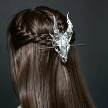 1pc Vintage Dragon Bone Skull Hair Stick, Skeleton Octopus Tentacle Circular Hair Pin, Dark Bone Hair Stick, Gothic Witch Hair Clip, Women's Headpiece Gift - Multicolor - View 11