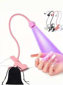 LED Gooseneck UV Nail Lamp, 3W Flexible Lamp Head, Anti-Discoloration Technology, 30s Fast Drying Gel Nail Polish, Plug And Play Portable Design, Suitable For Home DIY Nail Salon, Perfect Gift For Women, Christmas And Valentine's Day - Multicolor - View 12