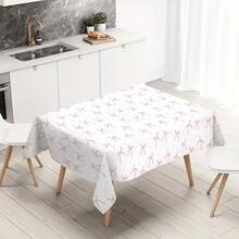 1-2pcs Disposable Plastic Tablecloth, Pink Bow Print PE Thickened Laminated Material, Waterproof, Oil-Resistant, Dirt-Resistant, Easy To Wipe, Dust-Proof Desktop Protection, Minimalist Luxury Atmosphere Decoration, Suitable For Banquet, Party, Wedding, Birthday, Holiday Party And Other Adult Gatherings Tabletop Arrangement - A - View 8