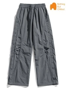 NBCT Women's Outdoor Cargo Pants With Elastic Drawstring, Loose Fit, Versatile For Hiking, Camping, Commuting And Casual Wear - Dark Grey - View 2