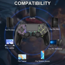 Starlight Fantasy P-4 Wireless Game Controller 600mAh Long Battery Life Fast Charging 4-Motor Vibration With Touchpad/Headphone Jack Compatible With P4/P4 Slim/P4 Pro Multi-Platform - View 3