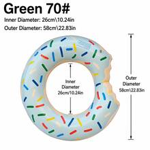 Adult And Children Donut Shaped Swim Ring, Swimming Pool Party Decoration Inflatable Float, Lake Water Floating Toy - Multicolor - View 16