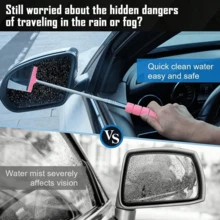 1pc Multifunctional Car Rearview Mirror Extendable Windshield Wiper Squeegee, Windshield Cleaning Brush, Extends Up To 98cm - Multicolor - View 9