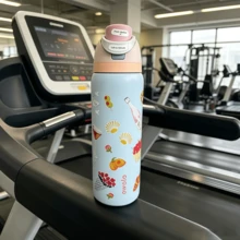 32oz/24oz 水果杯不鏽鋼保溫隨行杯，可攜式戶外彈蓋水壺，附吸管不鏽鋼保溫水瓶，適合運動、旅行與學校體育活動，密封性佳，翻蓋設計，適用冷熱飲、咖啡與冰飲 - 彩色 - 查看 9